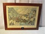 Mooi Oude Ingekleurde Gravure 'Sint-Bernard Pas' - 46x36, Ophalen of Verzenden