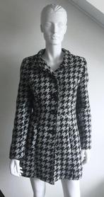 Leuke zwart grijze pied de poule winter jas mt M, Verzenden, Gedragen, Maat 38/40 (M), Overige kleuren