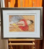 Harry Maas - Gedeeltelijk ontklede vrouw, Antiek en Kunst, Ophalen of Verzenden