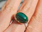 Vanoli 925 zilveren design ring met malachiet maat 18, Sieraden, Tassen en Uiterlijk, Ringen, Daiva1973@hotmail.com, 18 tot 19