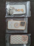 3 nieuw hoesjes met steen wit gold rose gold iphone 14 pro, Ophalen of Verzenden, Nieuw, IPhone 14 Pro