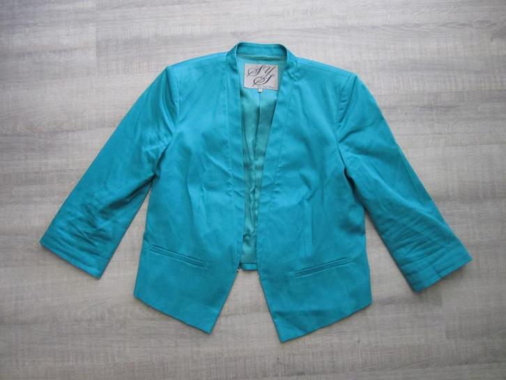 Steps jasje maat 36 groen, Kleding | Dames, Jasjes, Kostuums en Pakken, Zo goed als nieuw, Jasje, Maat 36 (S), Groen, Ophalen of Verzenden