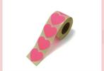 Sluitstickers Neon Roze Hartjes, Verzenden, Nieuw, Sticker