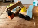 Houten hijskraan met blokken - trek speelgoed, Kinderen en Baby's, Speelgoed | Houten speelgoed, Ophalen, Zo goed als nieuw, Duw- of Trekspeelgoed