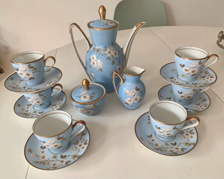 Mokkaservies Rudolf Wächter Bavaria ca 1920, Antiek en Kunst, Antiek | Servies compleet, Ophalen of Verzenden