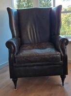 Exclusieve leren fauteuil met hocker. Rofra Home., Ophalen, ., ., Zo goed als nieuw