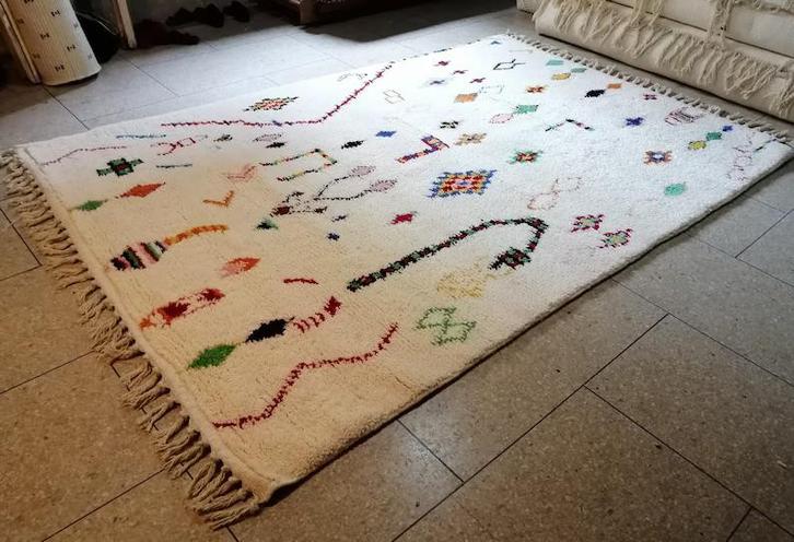 Wollen Marokaans vloerkleed 270x300, Huis en Inrichting, Stoffering | Tapijten en Kleden, Zo goed als nieuw, 200 cm of meer, Rechthoekig