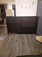 Ikea hemnes ladekast zwartbruin met 8 lades., Huis en Inrichting, Kasten | Ladekasten, Ophalen, 5 laden of meer, Zo goed als nieuw