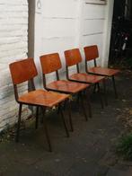 4x MARKO KWARTET VINTAGE 60s PAGHOLZ STOELEN, Huis en Inrichting, Stoelen, Ophalen, Bruin, Zo goed als nieuw, Vier