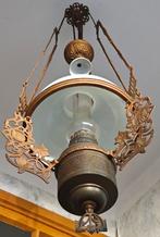Antieke hanglamp gas/ olie brander nog in originele staat, Antiek en Kunst, Ophalen