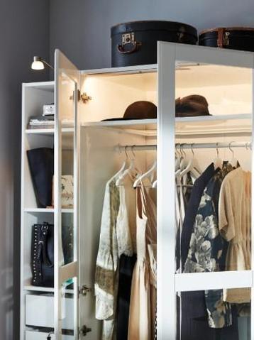 Ikea Pax kast Zeer Luxe Tyssedal Glas 3 drs 150 br - afbeelding 7