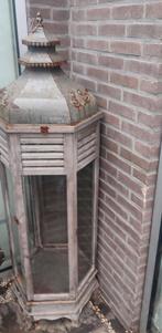 DIY project: vintage Marrakech houten windlicht lantaarn 160, Ophalen, Zo goed als nieuw, Hout, 50 tot 75 cm