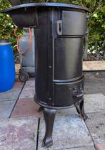 Zowel stoere als functionele plattebuiskachel, Huis en Inrichting, Kachels, Ophalen, Gebruikt, Hout, Plattebuiskachel