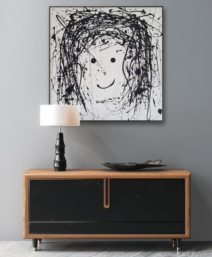 DON'T WORRY BE HAPPY, Antiek en Kunst, Kunst | Schilderijen | Abstract, Ophalen of Verzenden
