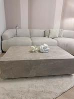 Westwing salontafel Lesley met travertijn look, Ophalen, Kunststof, 50 tot 100 cm, 100 tot 150 cm