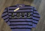 By Clara love trui paars/zwart, maat one size, Kleding | Dames, Ophalen of Verzenden, Nieuw, Maat 46/48 (XL) of groter, Zwart