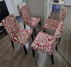 IKEA Bergmund Eetkamerstoelen (4) + 3 extra hoezensets, Huis en Inrichting, Ophalen, Zo goed als nieuw, Wit