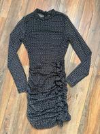 Nikkie zwart jurkje met witte N logo all-over in maat 36, Zwart, Ophalen of Verzenden, Zo goed als nieuw, Nikkie