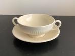 WEDGWOOD  EDME soepkop met oren en schotel. ZGAN, Ophalen of Verzenden, Zo goed als nieuw, Wedgwood, Kop(pen) en/of Schotel(s)