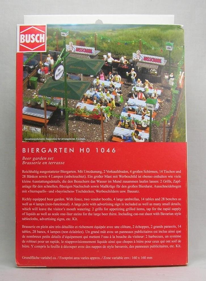 Busch 1046: Biergarten., Hobby en Vrije tijd, Modeltreinen | H0, Nieuw, Wagon, Wisselstroom, Märklin, NS, Ophalen of Verzenden