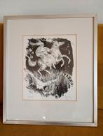 Jan Mensinga ets - Eigen Druk in Lijst, Antiek en Kunst, Kunst | Etsen en Gravures, Ophalen