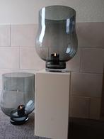 2 exclusieve rookglas windlichten, Initials, chiq kwaliteit, Ophalen, Zo goed als nieuw, Hout, 25 tot 50 cm