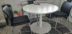 Ronde eettafel wit, Huis en Inrichting, Tafels | Eettafels, Rond, Ophalen of Verzenden, Metaal, 100 tot 150 cm