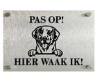 waakbord hond hier waak ik, Dieren en Toebehoren, Ophalen of Verzenden, Nieuw