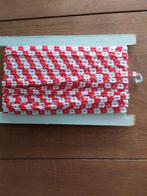 Rood/witte sierband 9 meter, Ophalen of Verzenden, Zo goed als nieuw, Lint, Band of Elastiek