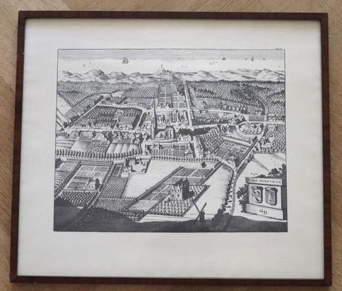 Antieke prent De Stad Domburgh 1693, Antiek en Kunst, Kunst | Etsen en Gravures, Ophalen