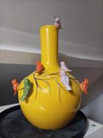 Vrolijke vogeltjes vaas, Huis en Inrichting, Woonaccessoires | Vazen, Gebruikt, Overige kleuren, Ophalen of Verzenden, Glas