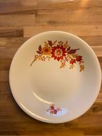 Zes diepe borden met bloemenmotief vintage, Ophalen, Gebruikt, Bord(en), Overige stijlen