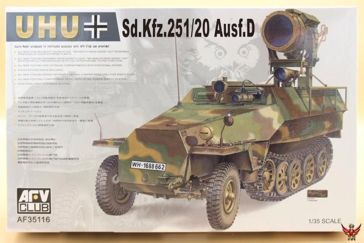 ROWASP | AFV Club 1/35 Sd Kfz 251/20 Uhu Ausf D, Hobby en Vrije tijd, Modelbouw | Auto's en Voertuigen, Nieuw, Tank, 1:32 tot 1:50