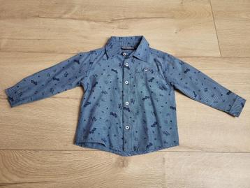KNOT SO BAD blauw overhemd met print maat 86 ~ TH3014 beschikbaar voor biedingen