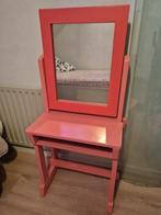 Roze kaptafel met spiegel, Kinderen en Baby's, Speelgoed | Houten speelgoed, Ophalen, Gebruikt, Overige typen