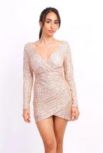 Elegante Feestjurk - Nieuw!, Maat 38/40 (M), Beige, Nieuw, Ophalen of Verzenden