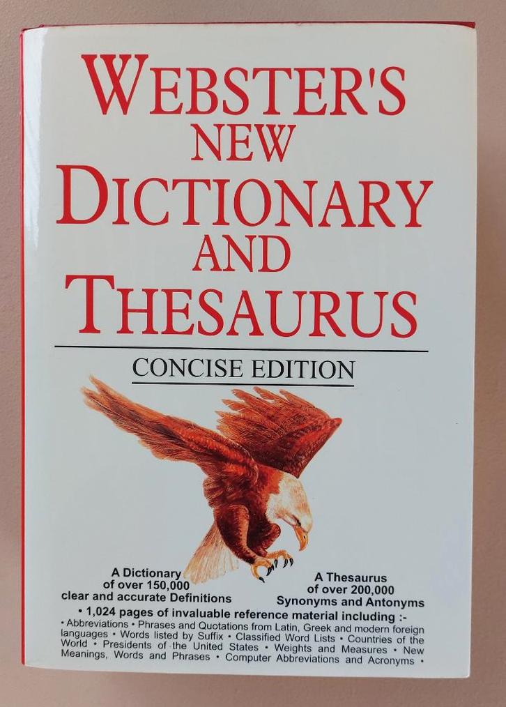 Websters new Dictionary and Thesaurus - concise edition, Boeken, Studieboeken en Cursussen, Zo goed als nieuw, WO, Alpha, Ophalen