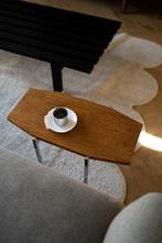 Vintage Salontafel RVS Pootjes, Huis en Inrichting, Ophalen, Minder dan 45 cm, Minder dan 55 cm, Gebruikt