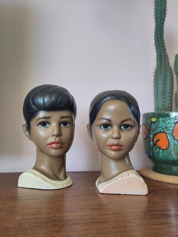 Vintage Indonesische Bustes Set beschikbaar voor biedingen