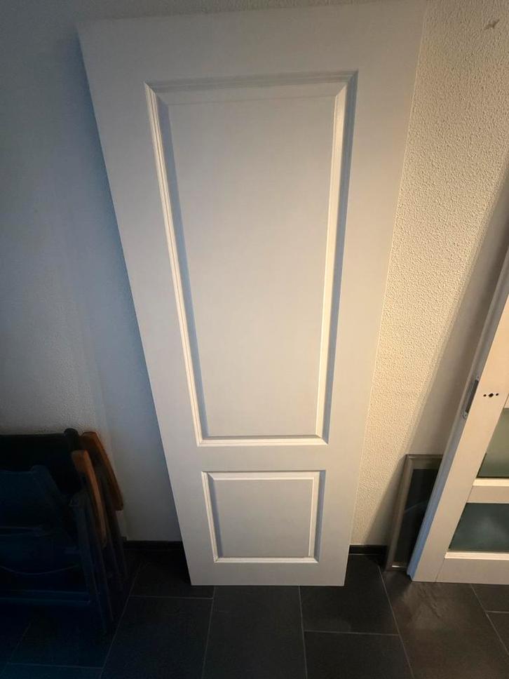 Een opdekdeur., Doe-het-zelf en Verbouw, Deuren en Horren, Zo goed als nieuw, Binnendeur, 200 tot 215 cm, Minder dan 80 cm, Hout