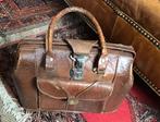 Antiek… Bruin Lederen Handtas  (Dokters) Tas, Antiek en Kunst, Ophalen of Verzenden