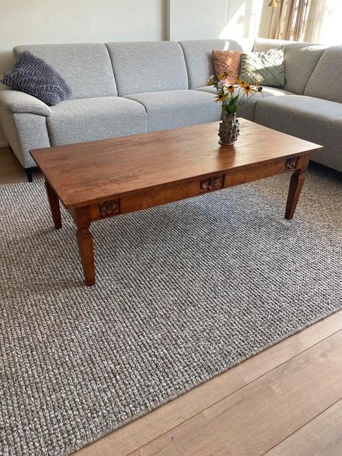 Salontafel van massief teak hout, Huis en Inrichting, Tafels | Salontafels, Zo goed als nieuw, Minder dan 50 cm, 50 tot 100 cm