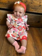 Reborn Babypop - Rood Haar, Bloemetjesjurk, Ophalen of Verzenden, Zo goed als nieuw, Babypop