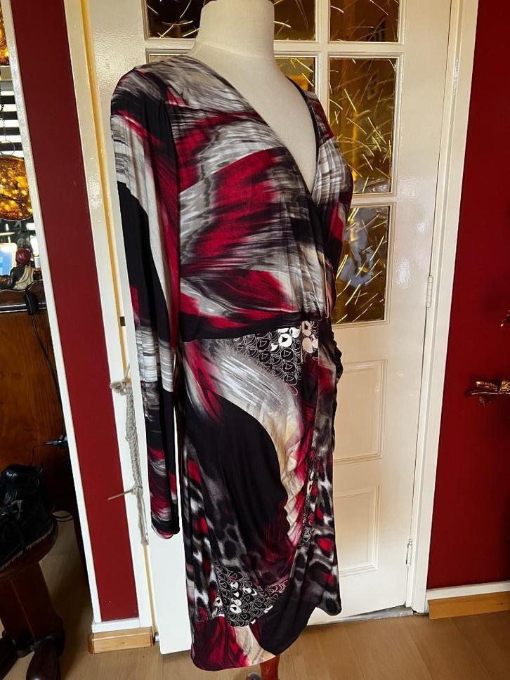 mooie Bandolera jurk, Kleding | Dames, Jurken, Zo goed als nieuw, Maat 38/40 (M), Rood, Knielengte, Ophalen