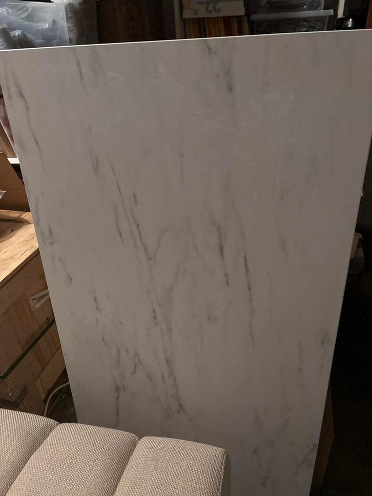 IKEA Blad Marmerlook - Besta, Huis en Inrichting, Tafelonderdelen, Zo goed als nieuw, Tafelblad, 50 tot 100 cm, Minder dan 50 cm