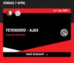 Kaartje Feyenoord - Ajax te koop!, Tickets en Kaartjes, Sport | Voetbal, April, Losse kaart, Eén persoon