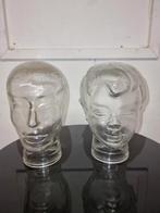 2 Glazen mannequin hoofden hoofd, Gebruikt, Ophalen of Verzenden