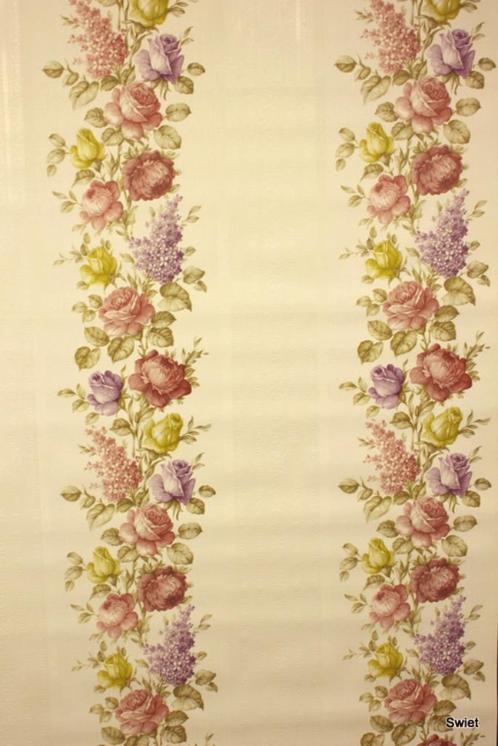 8868 Vintage retro oud barok bloemetjes behang behangpapier, Huis en Inrichting, Stoffering | Behang, Verzenden