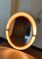 Grote  68x55cm vintage ovale spiegel met verlichting, Huis en Inrichting, Woonaccessoires | Spiegels, Ophalen, Minder dan 50 cm