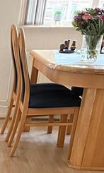 Eiken eethoek met 4 stoelen, Huis en Inrichting, Complete eetkamers, Ophalen, Gebruikt, Modern, Minder dan 4 stoelen